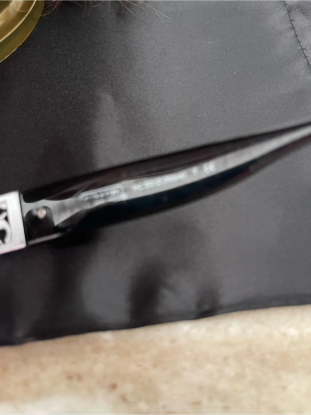Coach Black Sunglasses with Silver Decorative Temples